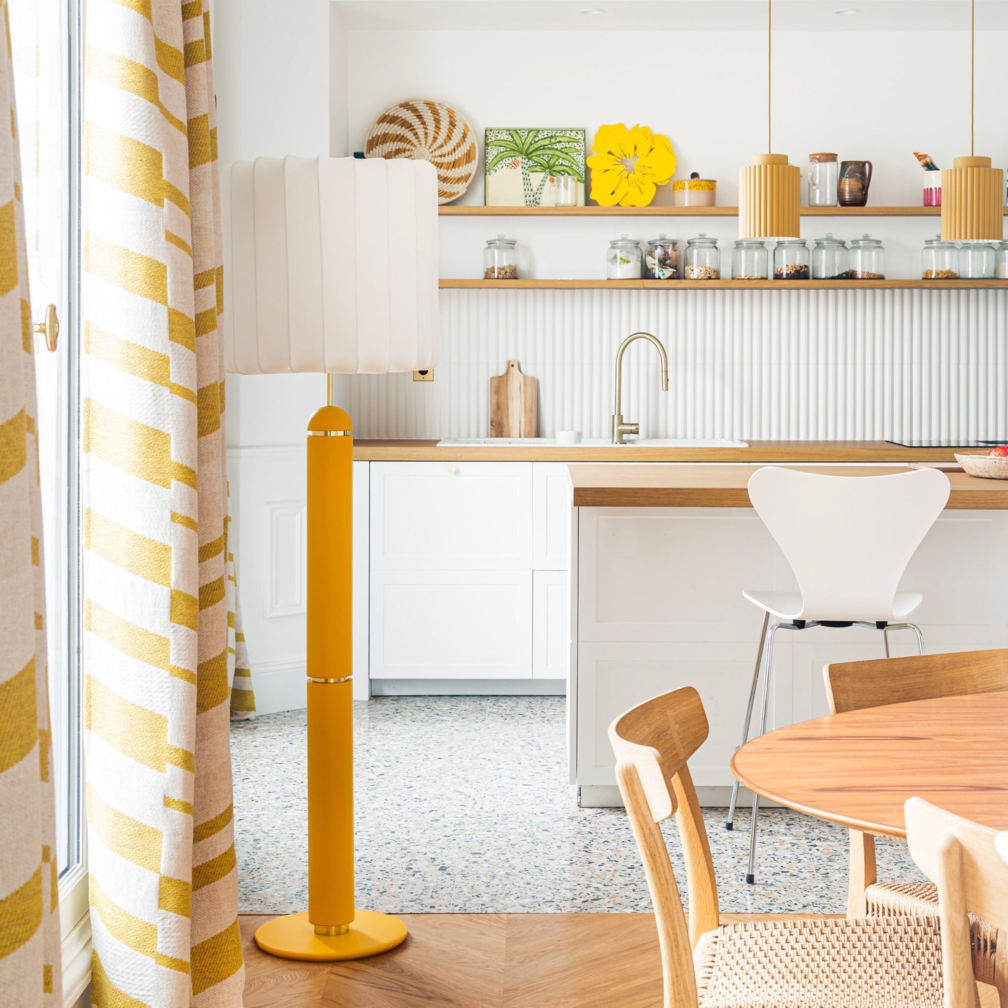 The Marshmallow-Amber Floor Lamp