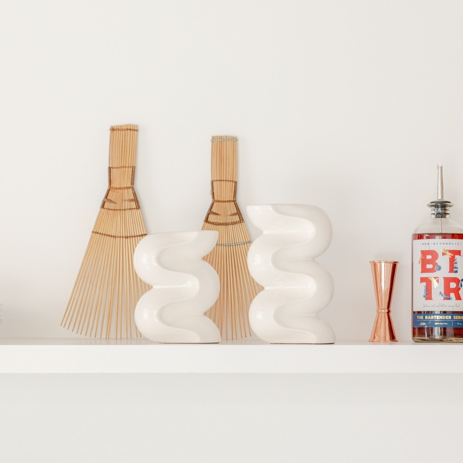 The Ganache - Cream White Candle Holder Duo