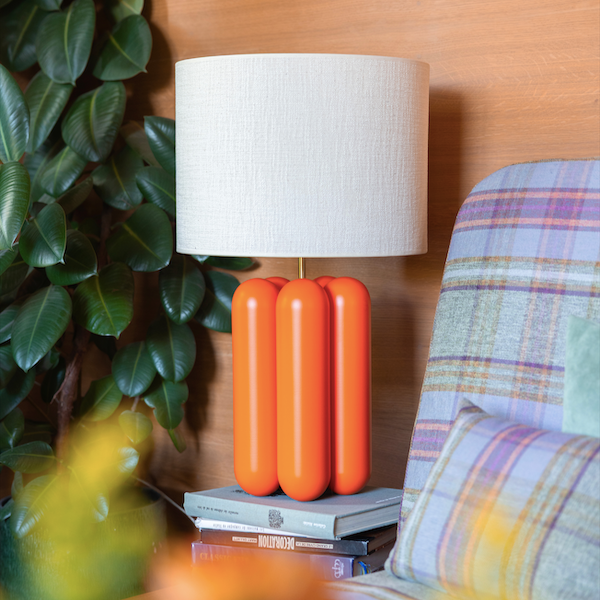 The large Charlotte Lamp - Pop Orange