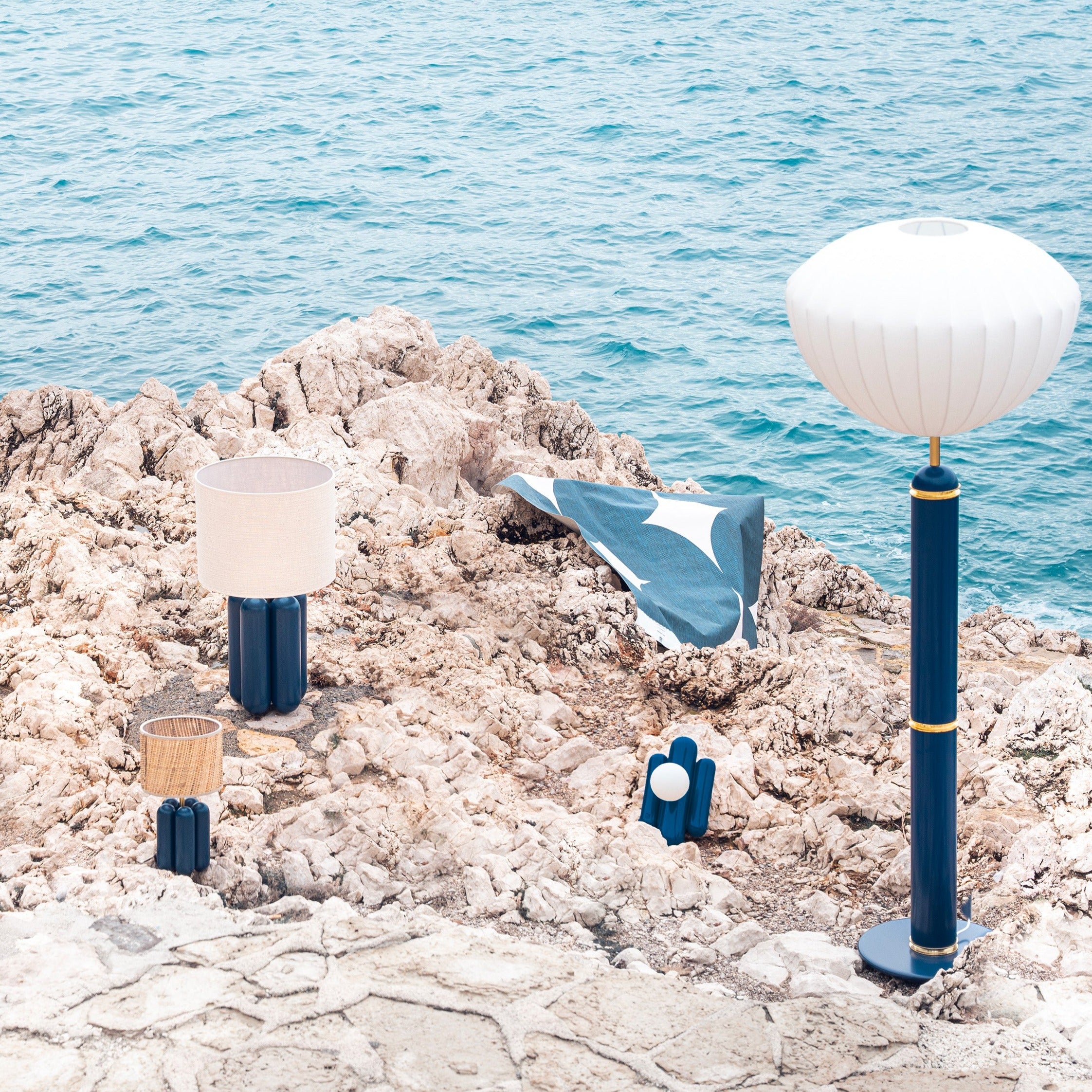 The Marshmallow Floor Lamp - Midnight Blue