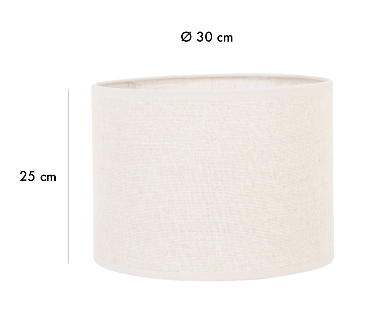 Linen lampshade - Ø30cm