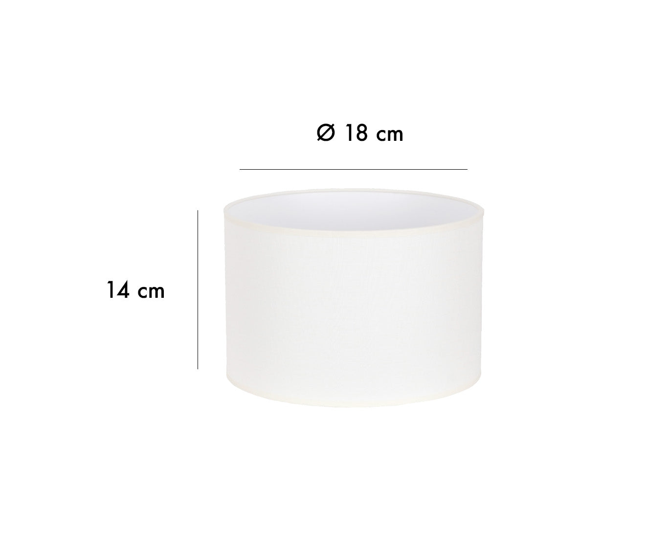 Cotton lampshade - Ø18cm