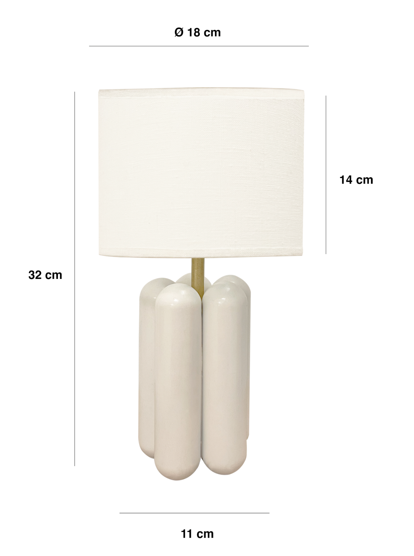 The Little Charlotte Lamp - Cream White