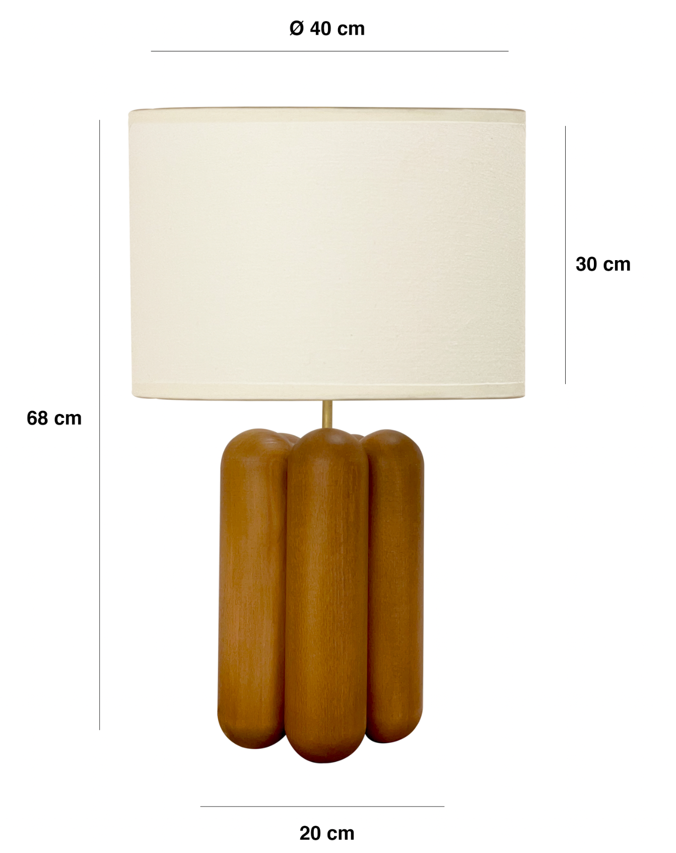 The large Charlotte Lamp - Wood