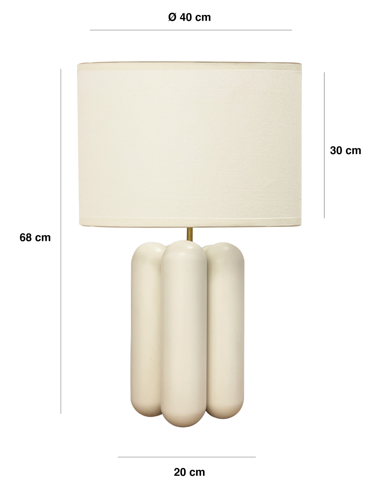The large Charlotte Lamp - Cream White