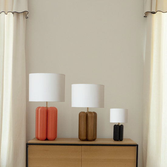 The large Charlotte Lamp - Coral