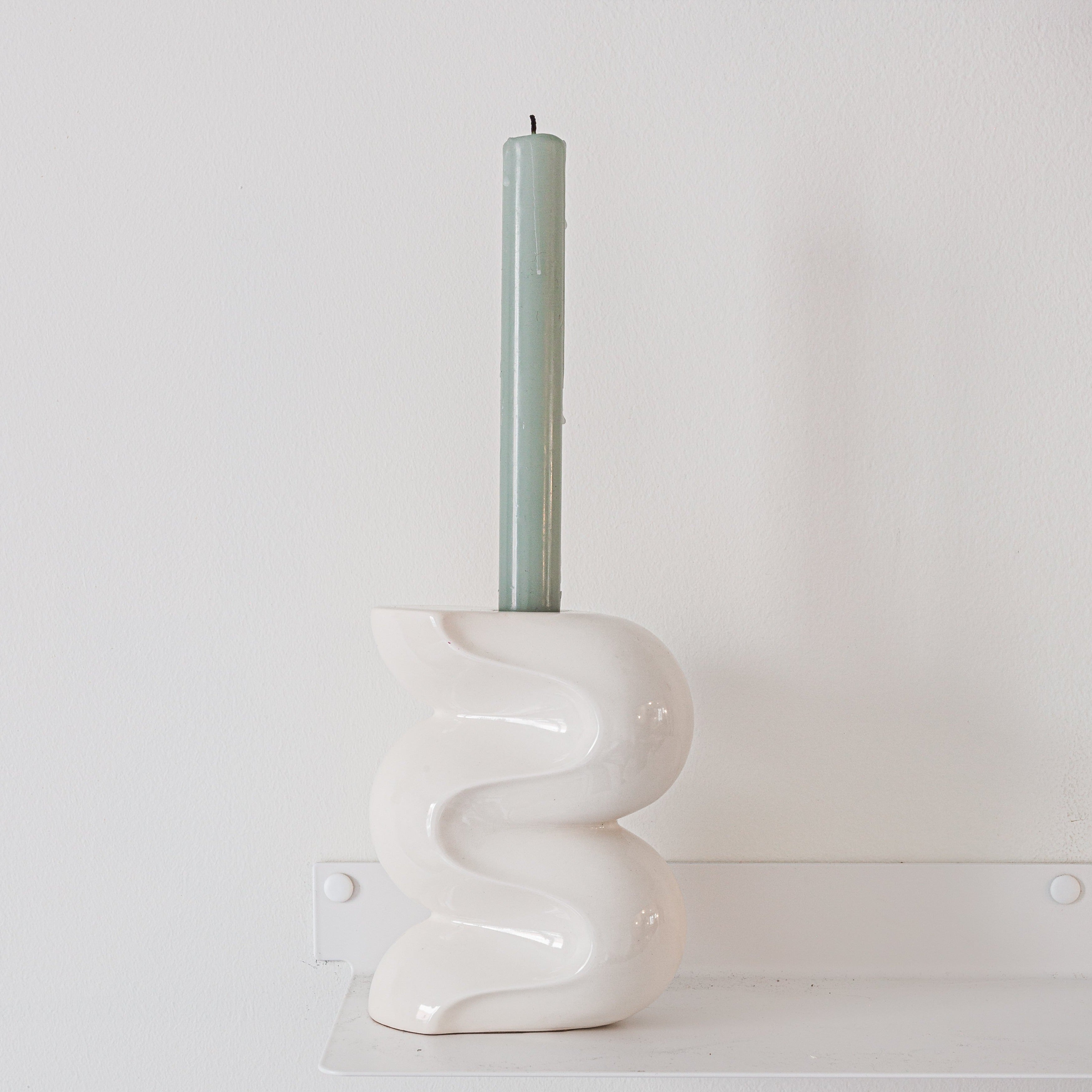 The small Ganache candle holder - White Cream