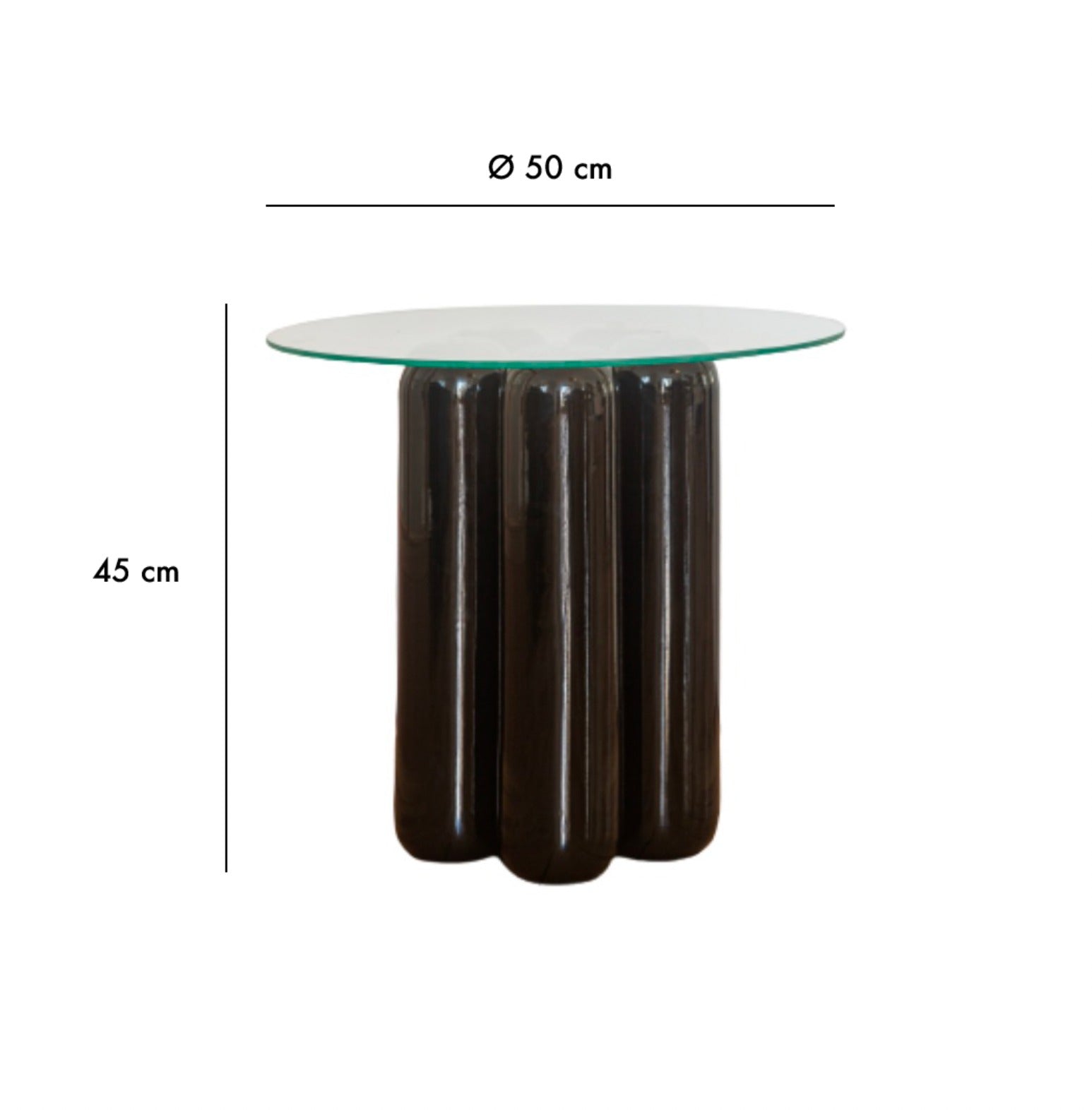 The Charlotte ceramic side table - Black