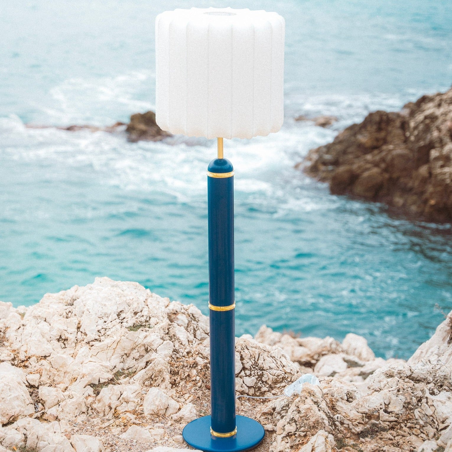 The Marshmallow Floor Lamp - Midnight Blue