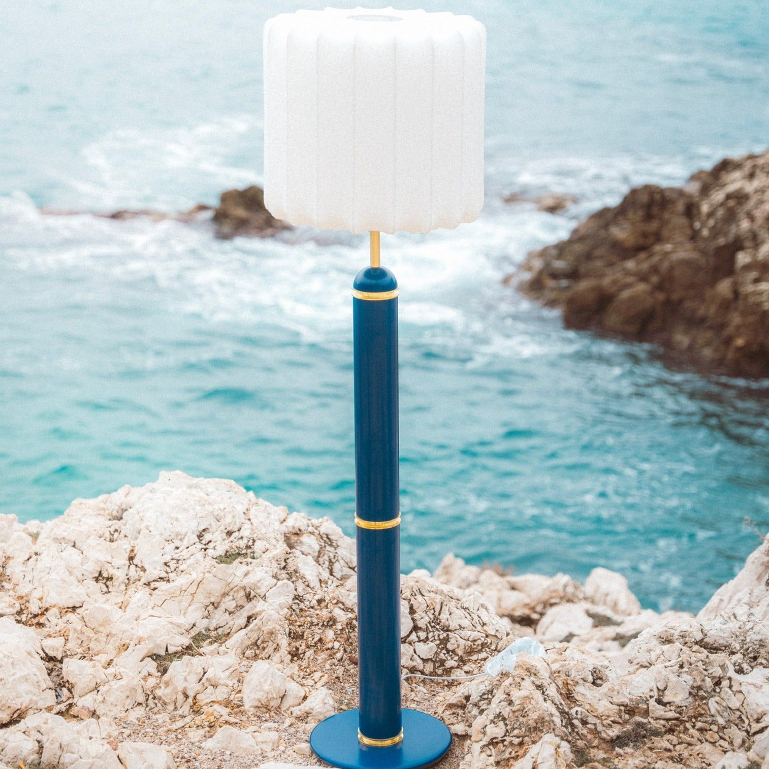 The Marshmallow Floor Lamp - Midnight Blue