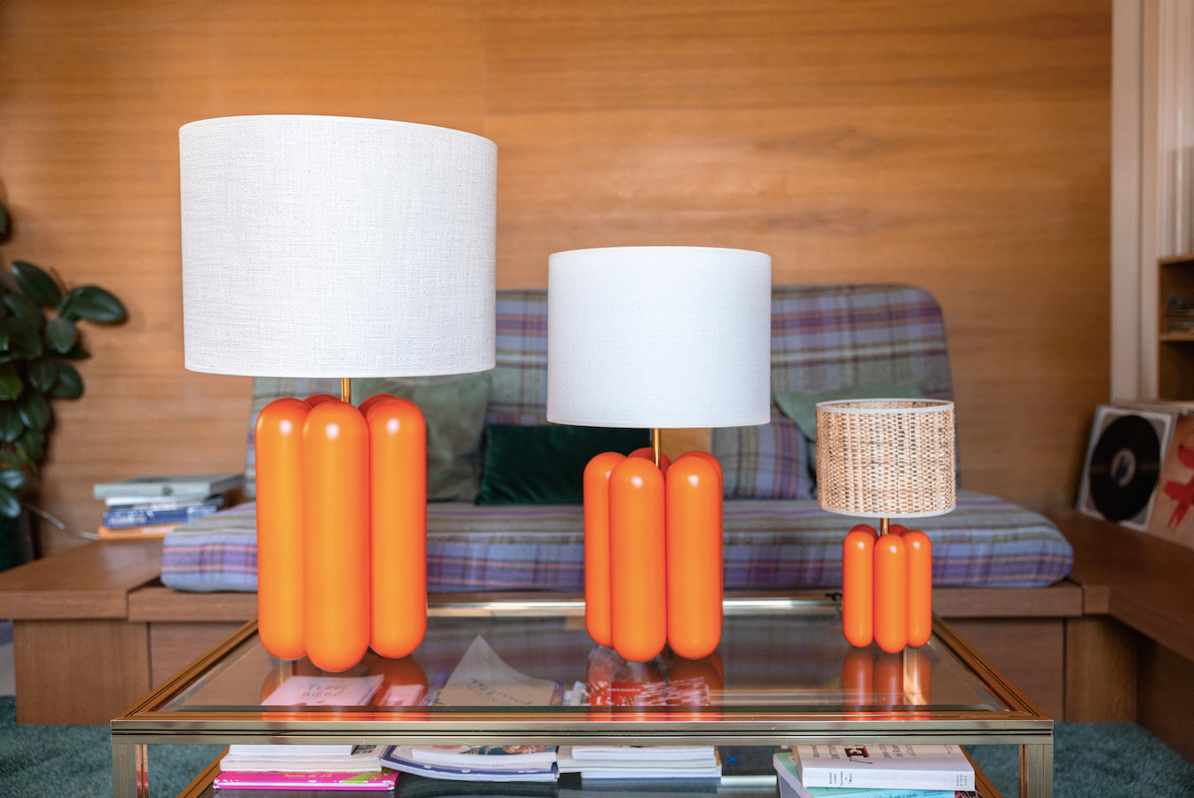 The large Charlotte Lamp - Pop Orange