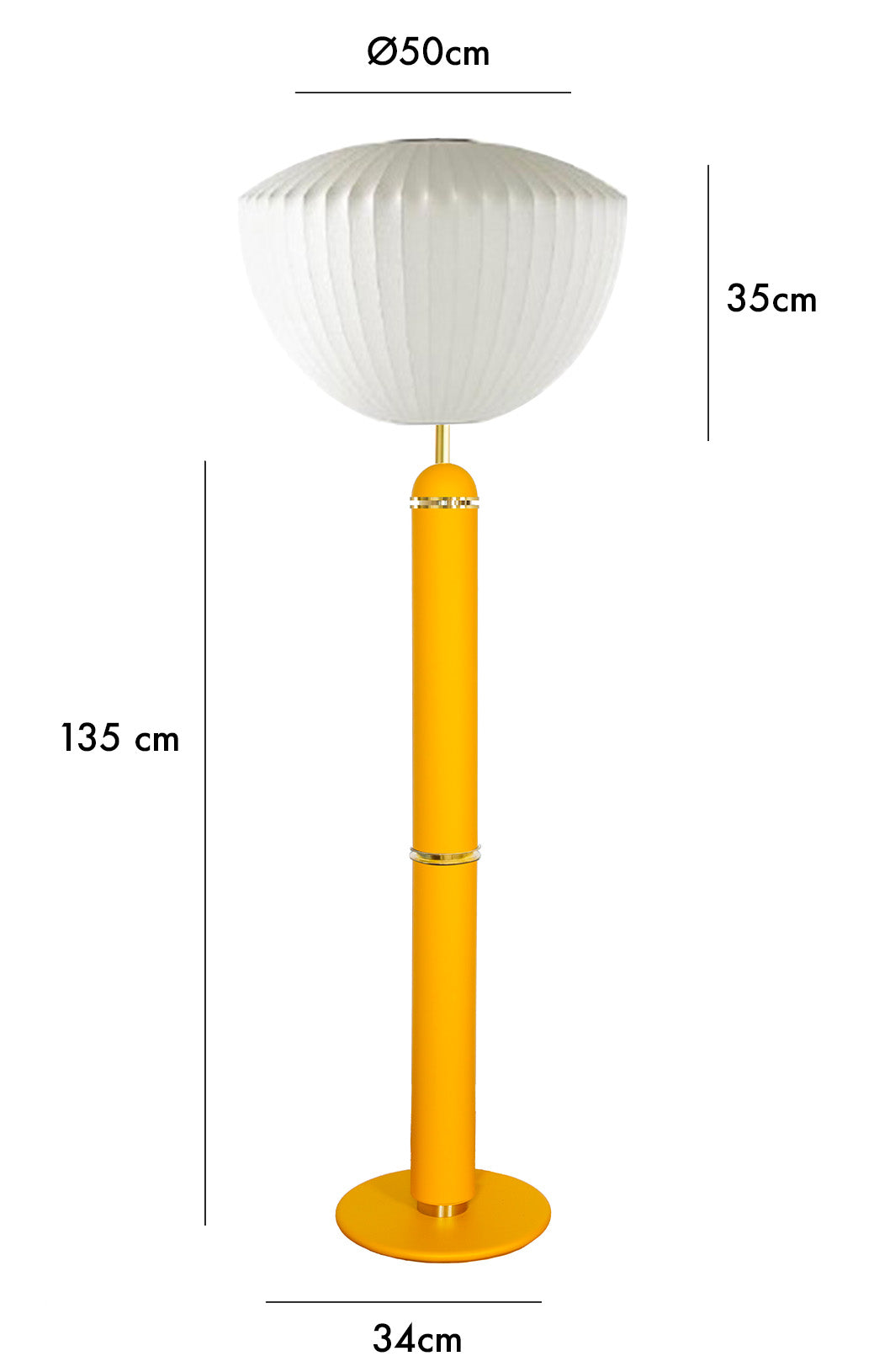 The Marshmallow-Amber Floor Lamp