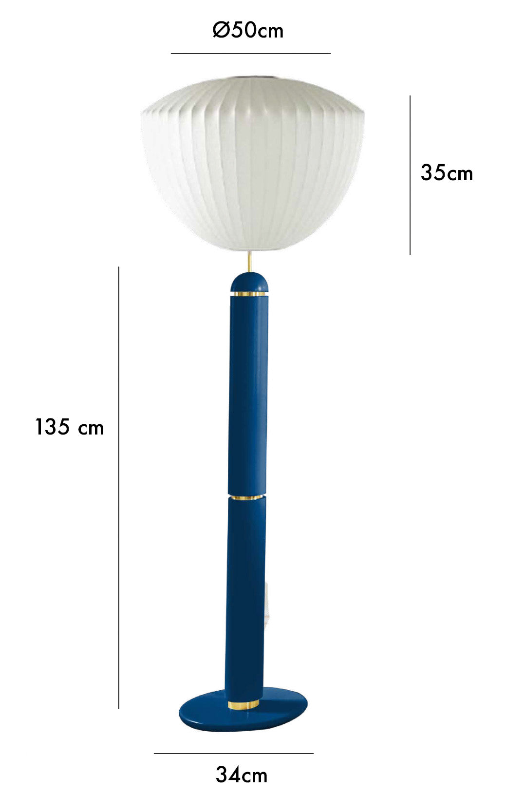 The Marshmallow Floor Lamp - Midnight Blue