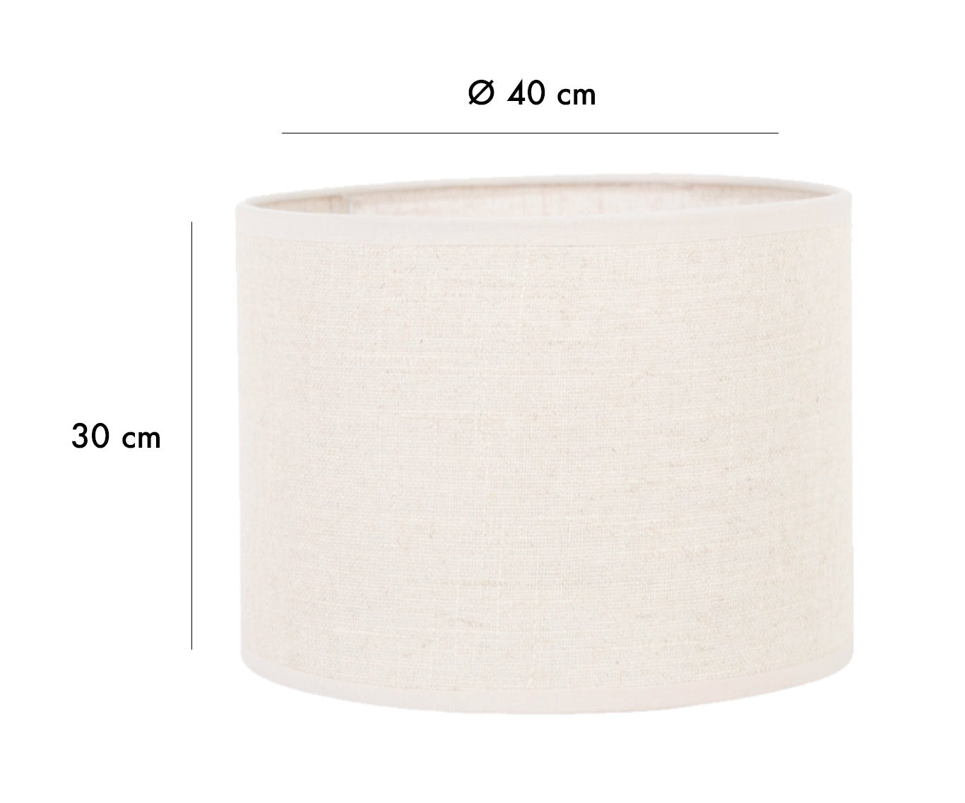 Linen lampshade - Ø40cm