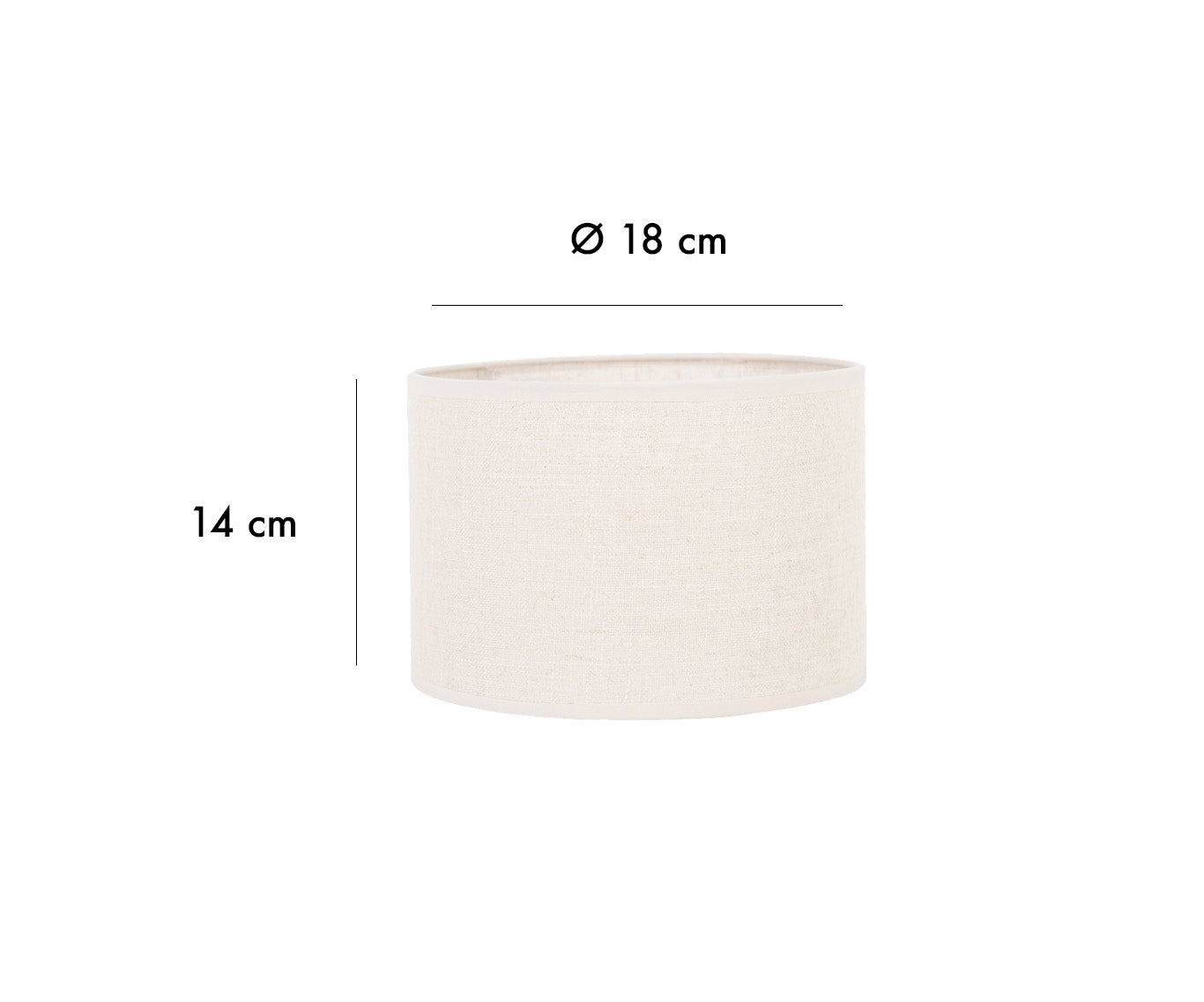 Linen lampshade - Ø18cm