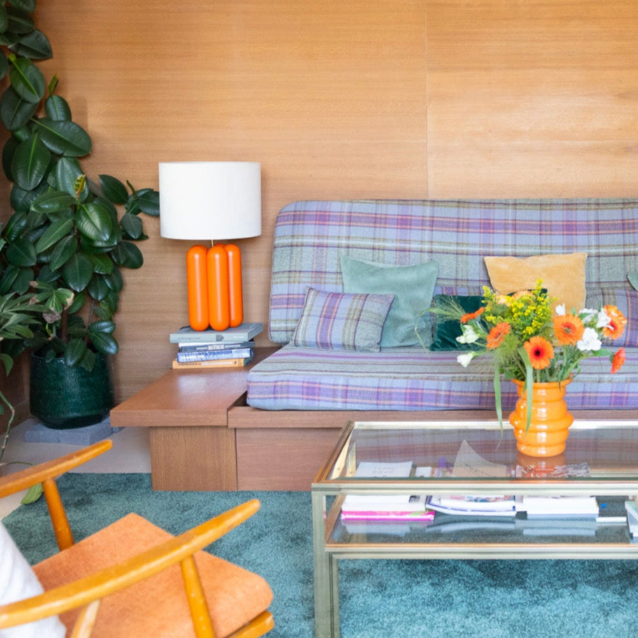 The large Charlotte Lamp - Pop Orange