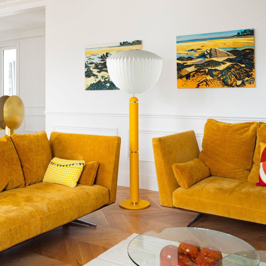 The Marshmallow-Amber Floor Lamp