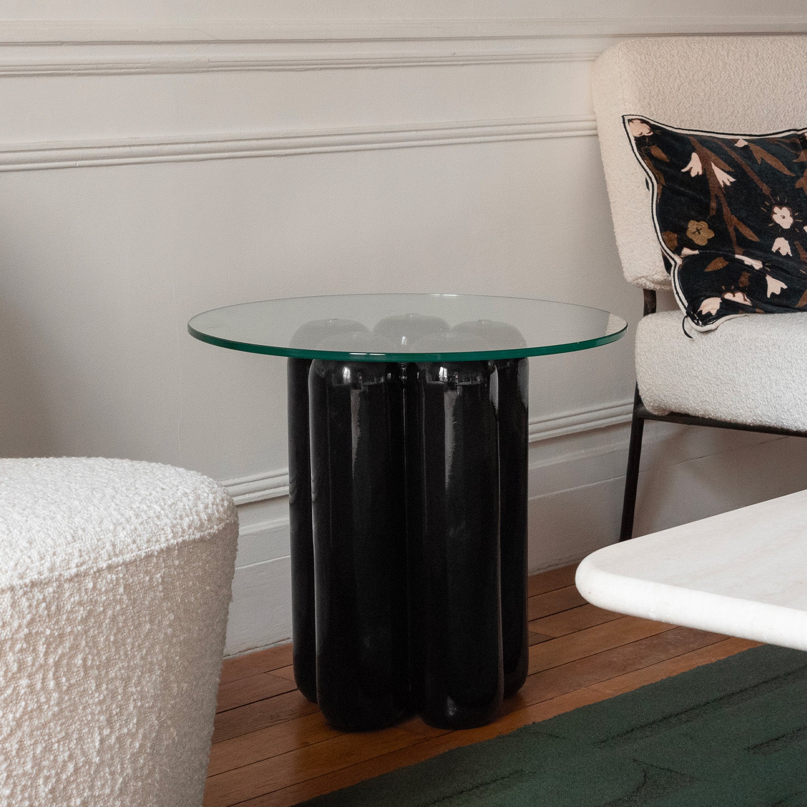 The Charlotte ceramic side table - Black