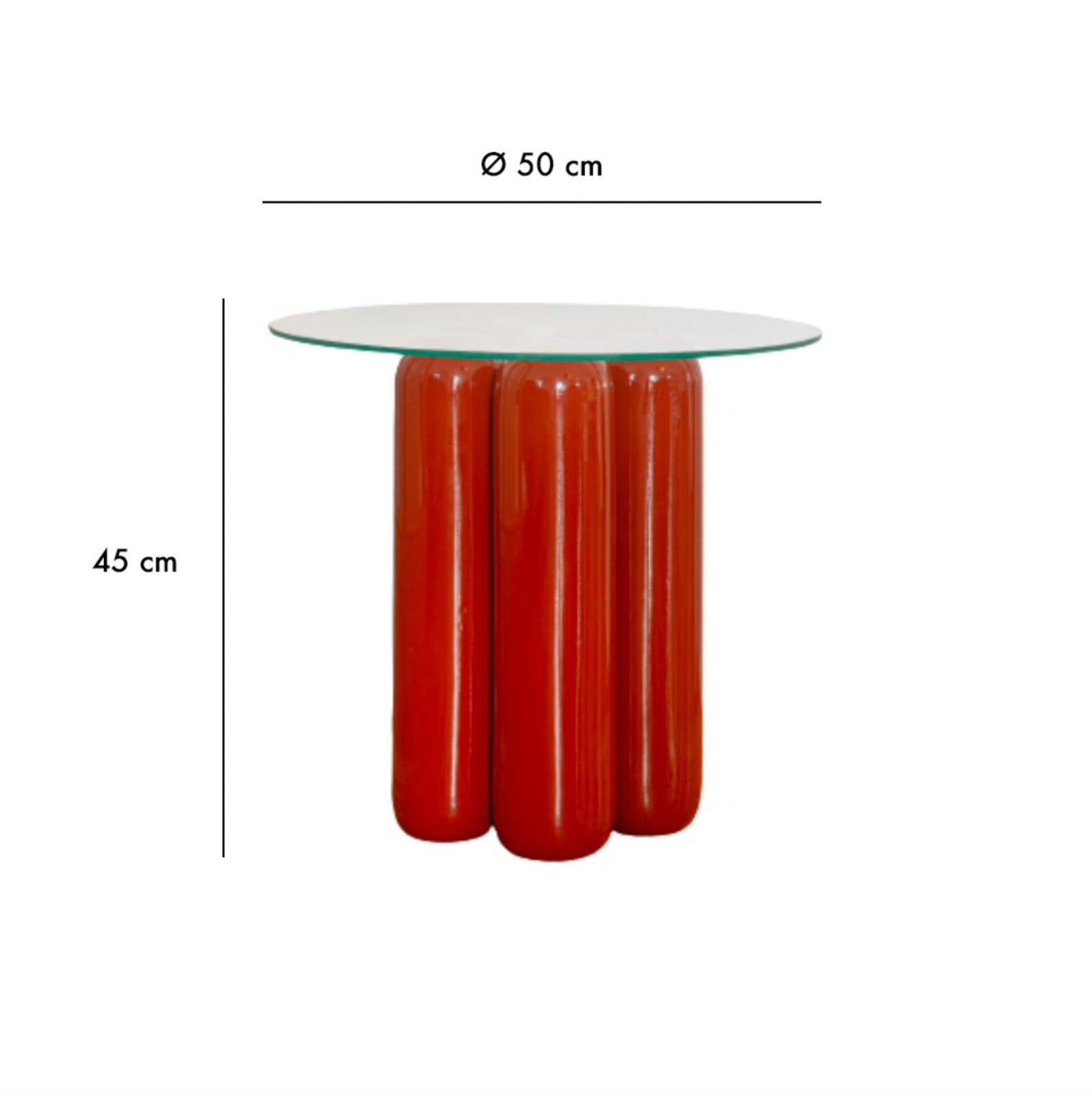 The Charlotte ceramic side table - Terracotta