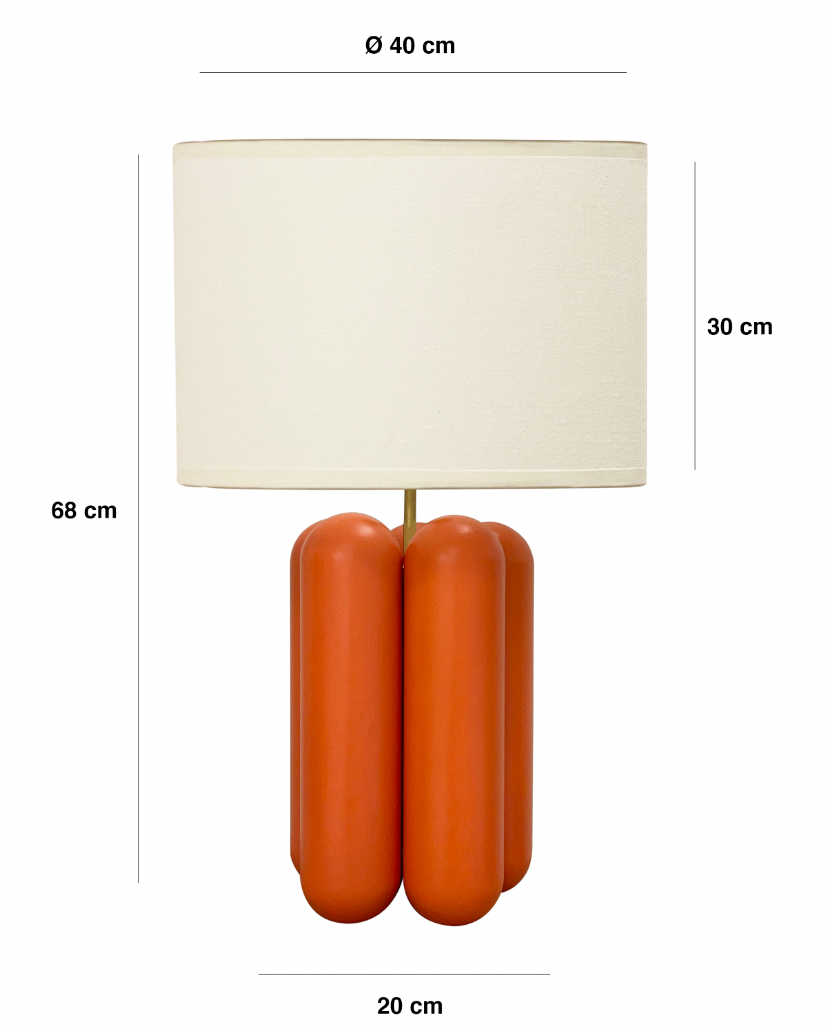 The large Charlotte Lamp - Coral