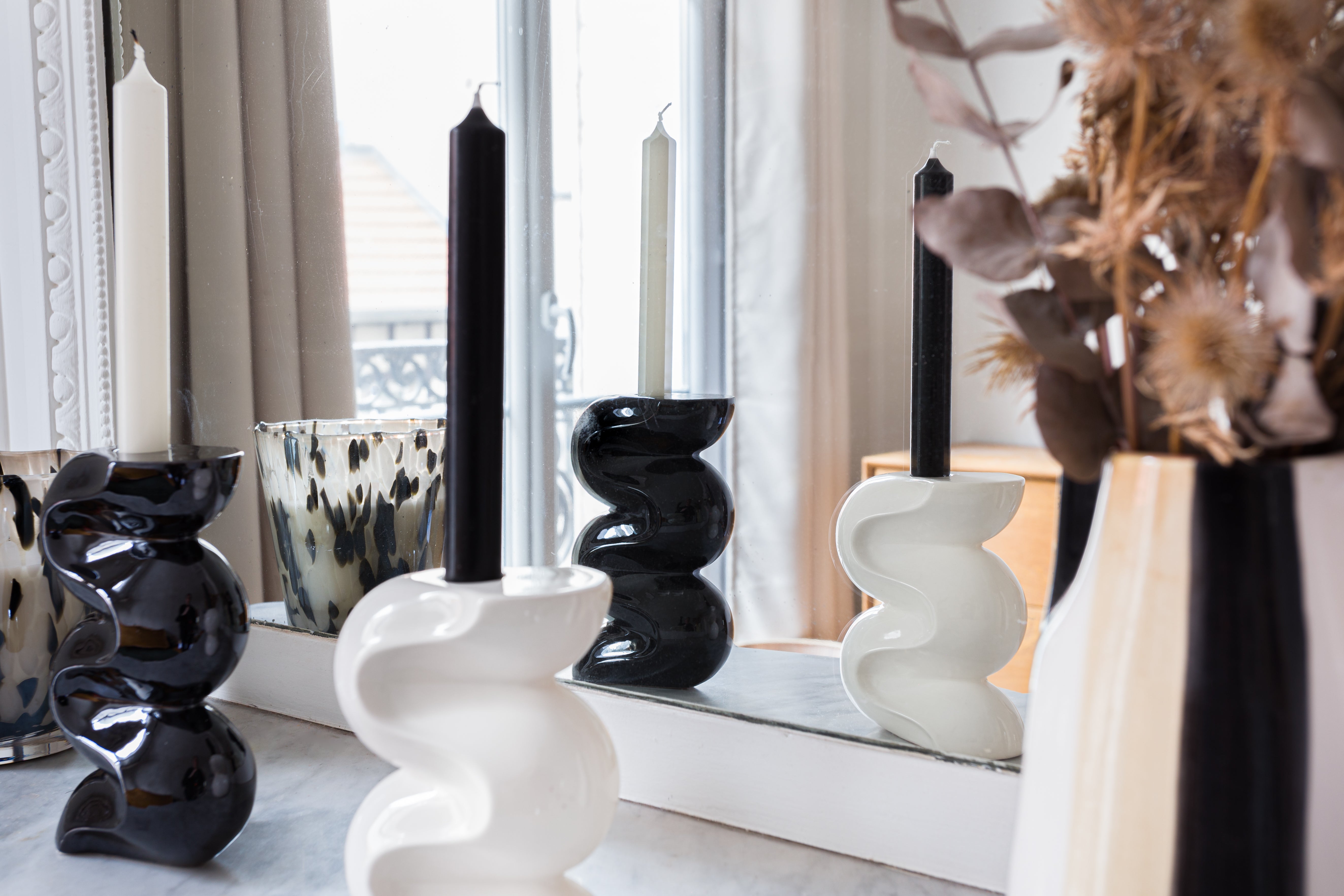The small Ganache candle holder - White Cream