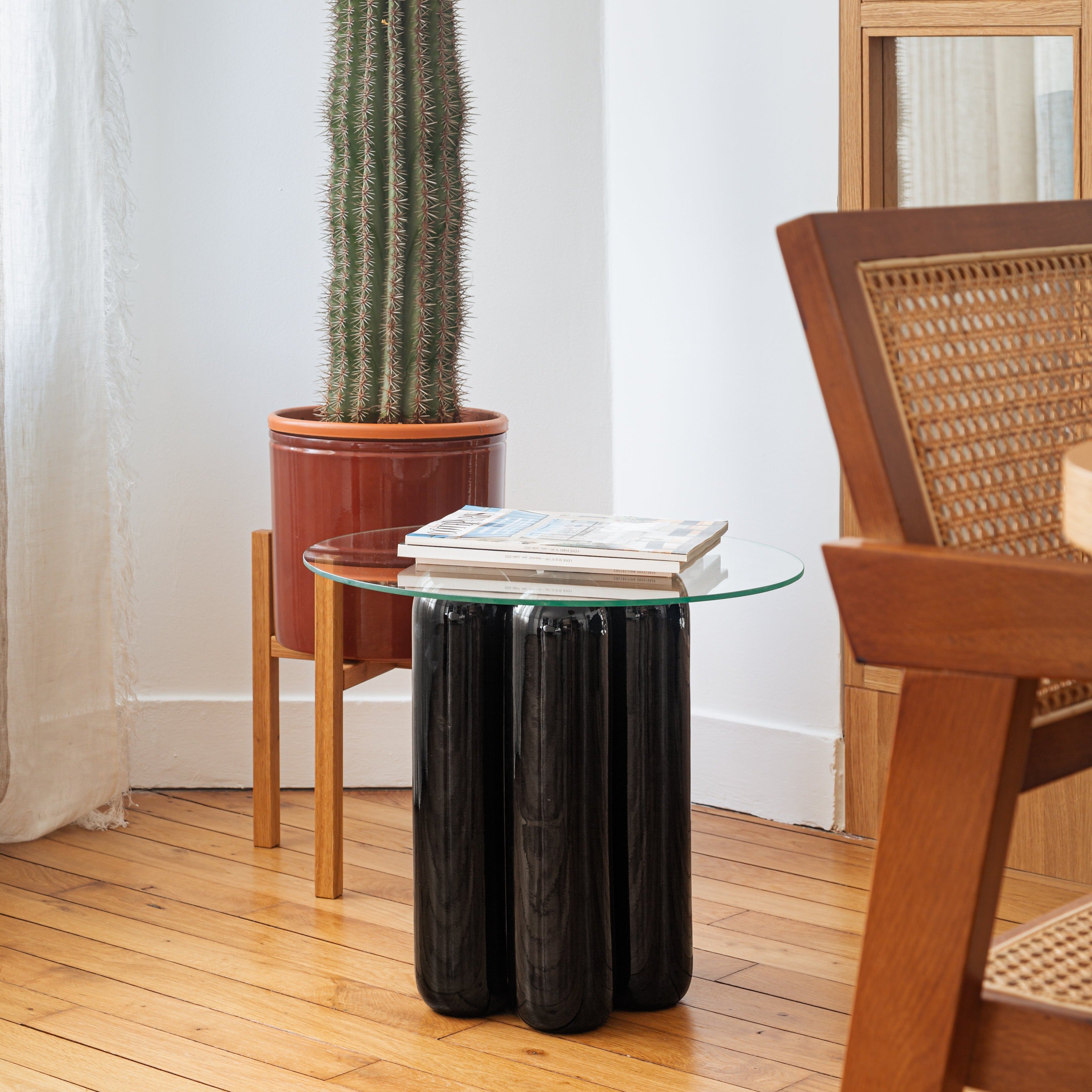 The Charlotte ceramic side table - Black
